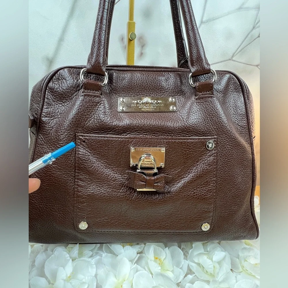 BRIGHTON MY FLAT IN LONDON BROKER COGNAC DOMED BOWLER STYLE HANDBAG - Picture 11 of 13